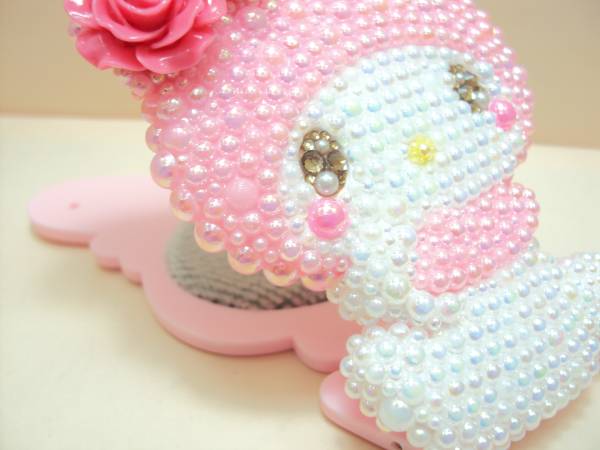 ★マイメロ　デコ　ミラー　リトンブラシ付き★_3