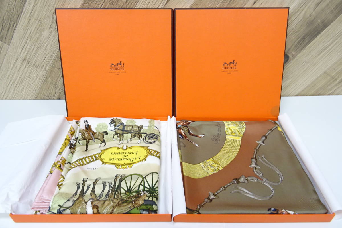 [梅田10058KOY] HERMES エルメス スカーフ 2点 まとめ売り