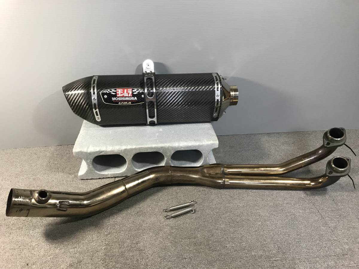 管理番号01461　US　ヨシムラ　フルエキ　マフラー　カーボン　R77 T-MAX　SJ08J　検索用　T-MAX　SJ12J 【週末クーポン適用下さい】