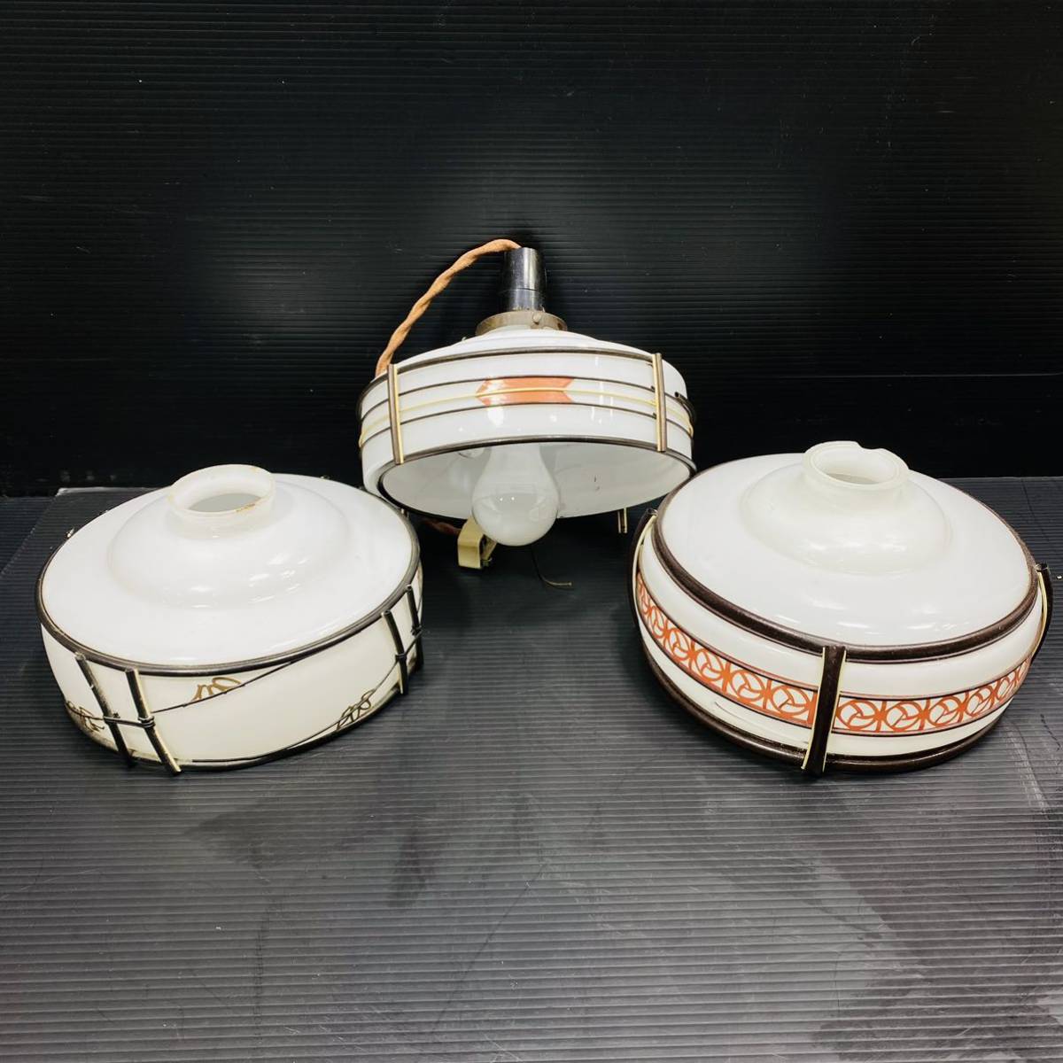 昭和レトロ 高□14517□3個セット 照明器具 ライト 壁面ライト 1970 