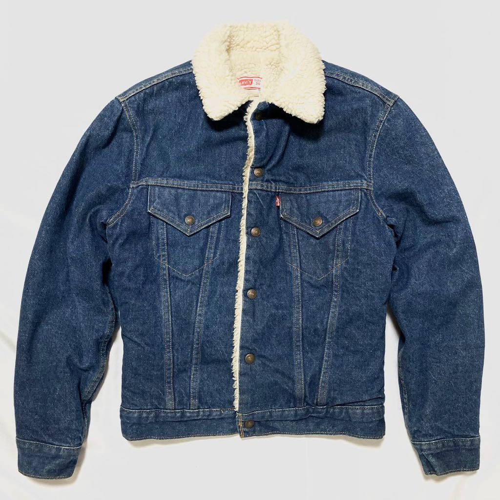 80s usa製 vintage Levi's 80年代 リーバイス ヴィンテージ ビンテージ デニム ボア ジャケット Gジャン アウター ブルゾン 刻印 52