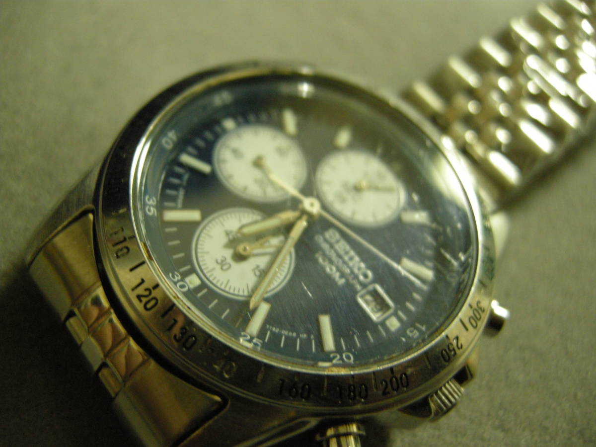 中古品】セイコー腕時計 メンズ クロノグラフ クォーツ 7T92-0DW0 