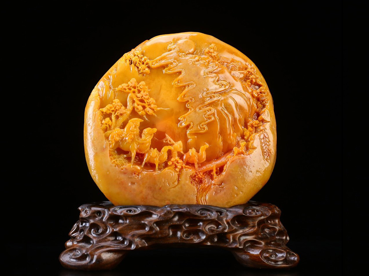 中国美術 寿山石 獅子透かし彫 香炉 高さ51.5cm 重さ12.4kg/G12036M