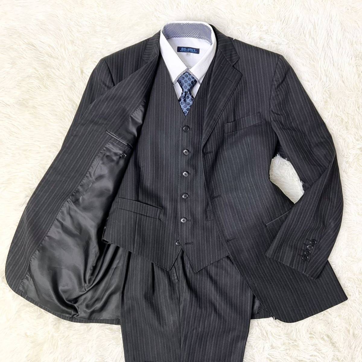 1円〜 美品【圧巻のスリーピース】SUIT SELECT スーツセレクト 21