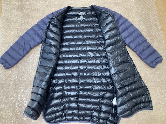 新品同様 DANTON インナーダウン ロングコート 34 NAVY ダントン
