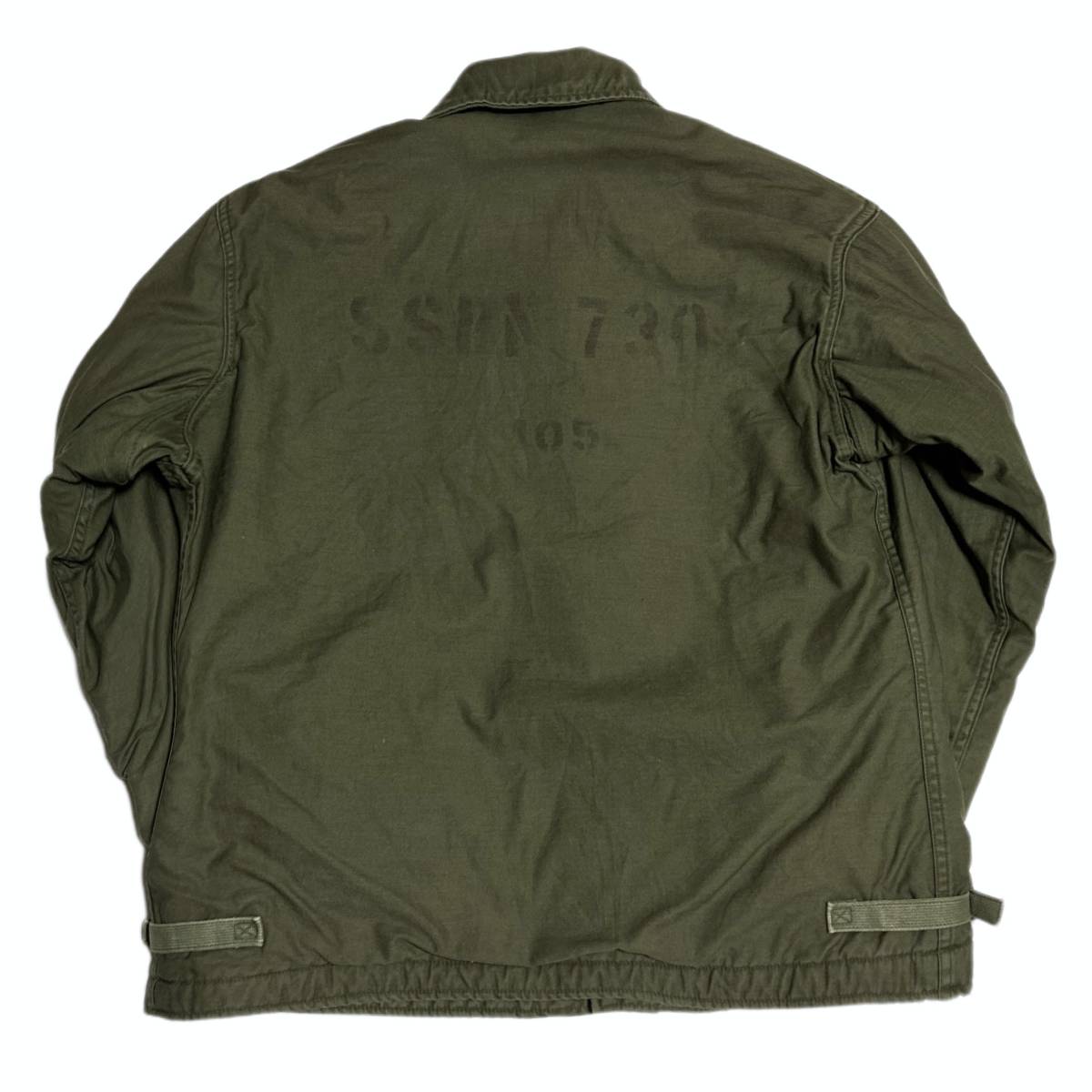 希少 ステンシル【80s ビンテージ USNAVY A-2 デッキジャケット L 】米 