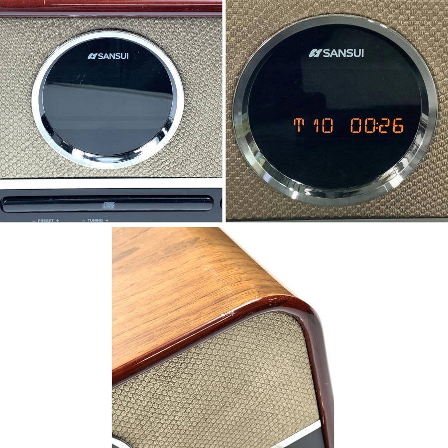 Sansui SMS-800BT サンスイ CDステレオシステム レトロ調 CDプレーヤー