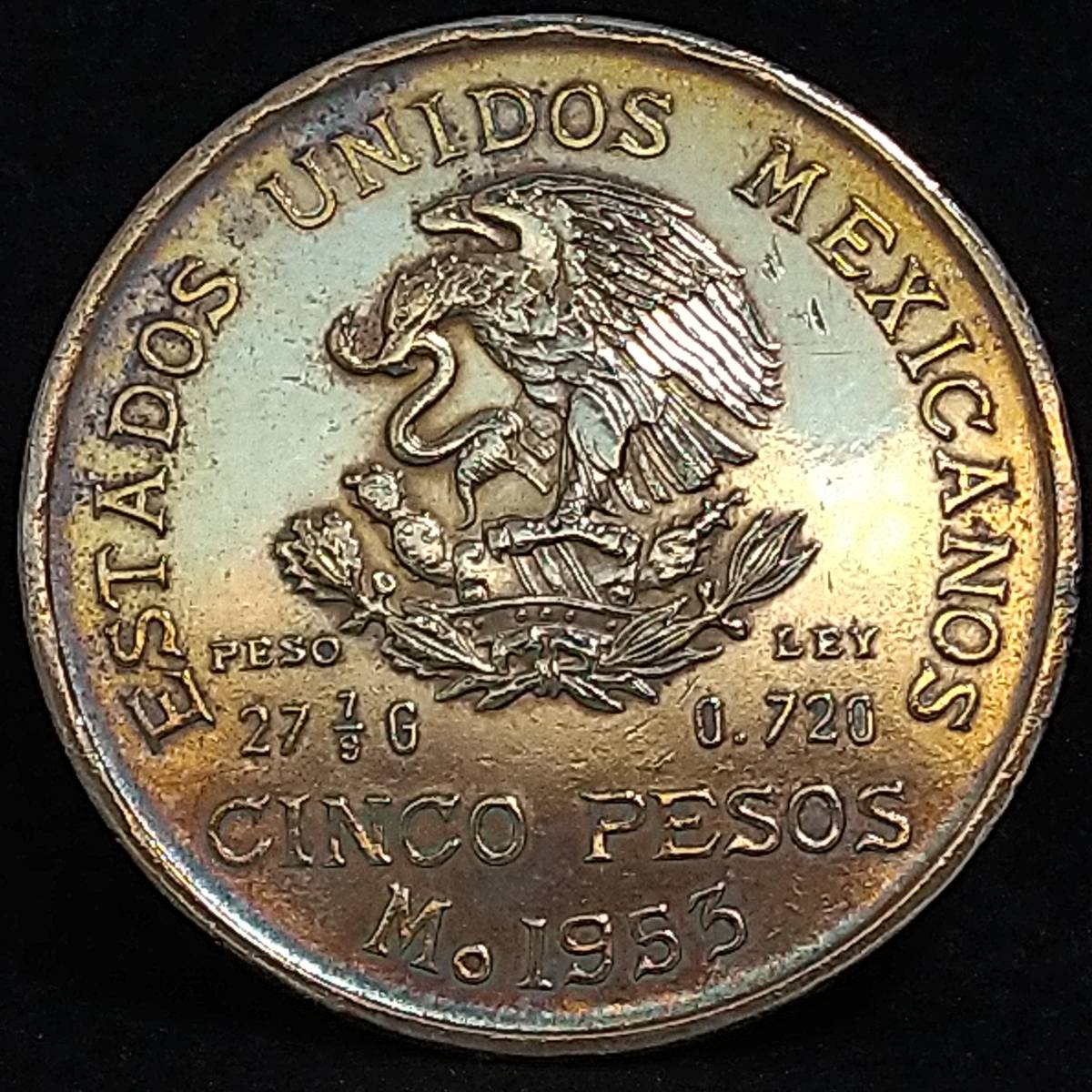 メキシコ銀貨 1953年 5ペソ / 27．83g(ラテンアメリカ