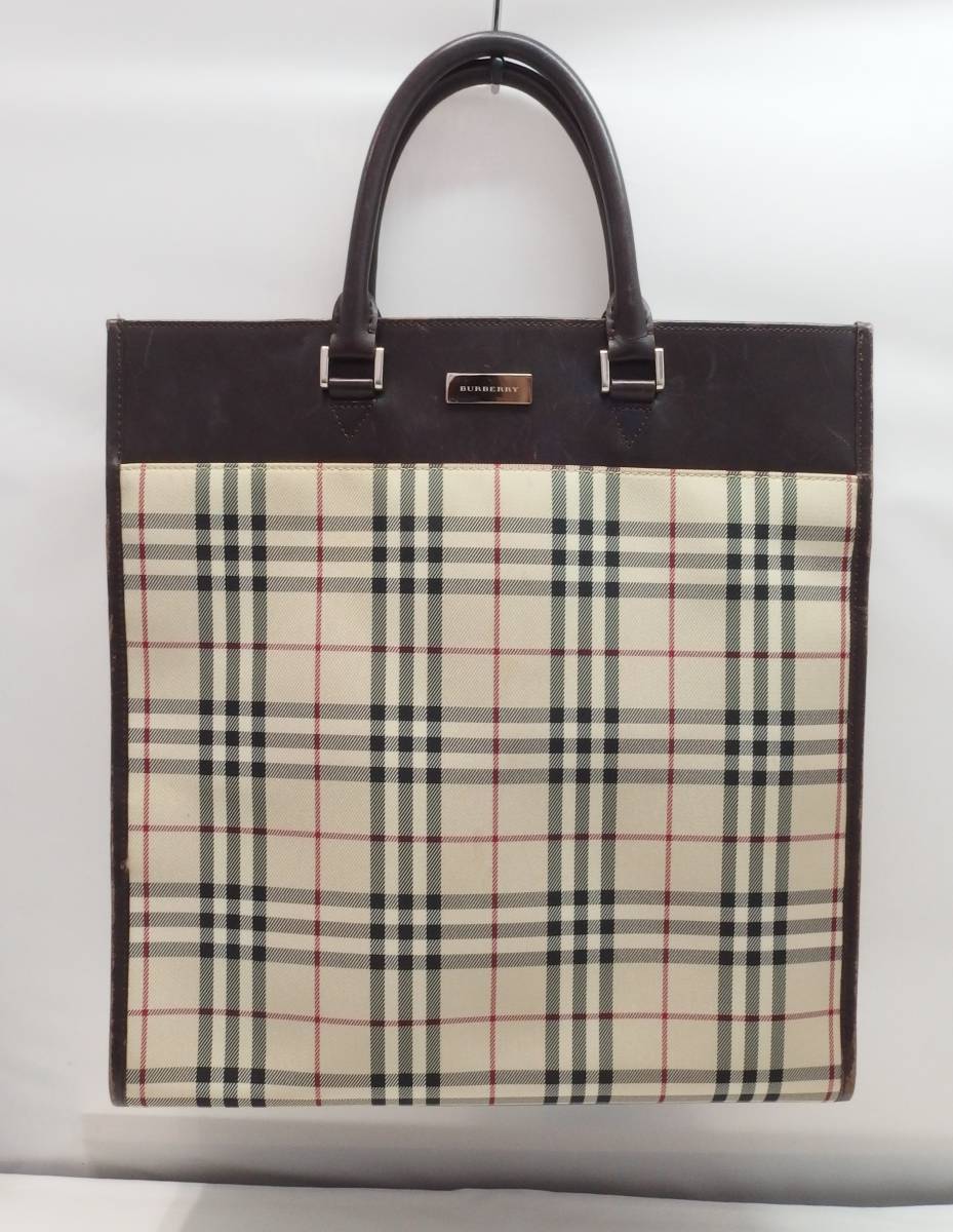 BURBERRY バーバリー トートバッグ ハンドバッグ ブラウン系 4-11298