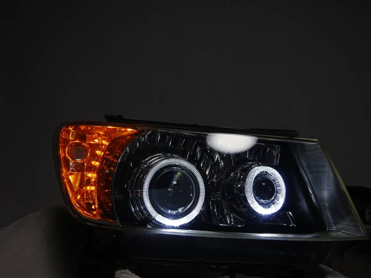 磨済 bB QNC 20 QNC20 LED イカリング W プロジェクター ヘッドライト 