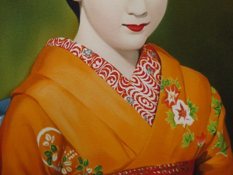 小松崎邦雄 リトグラフ 舞妓 45cm 小松崎邦雄 リトグラフ 舞妓 45cm