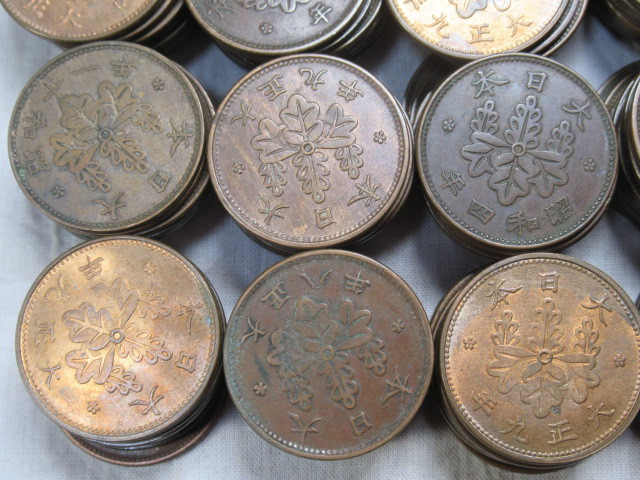 古銭 「桐1銭銅貨」 まとめて300枚】/検索)古銭 近代銭 桐1銭青銅貨