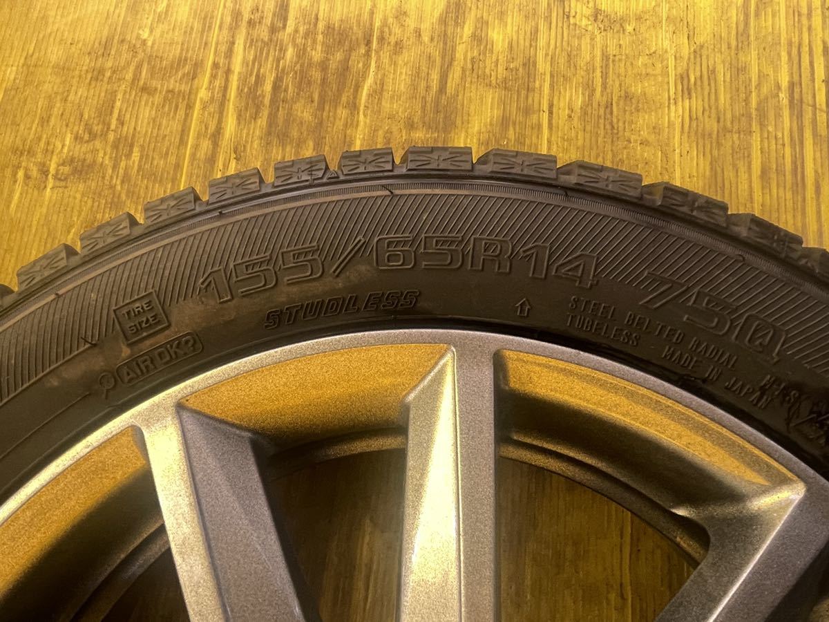 低価，大人気 グッドイヤー アイスナビ6【商品番号T-2078】14×4.5J+45 PCD100 /4H ハブ径約73mm 155/65R14