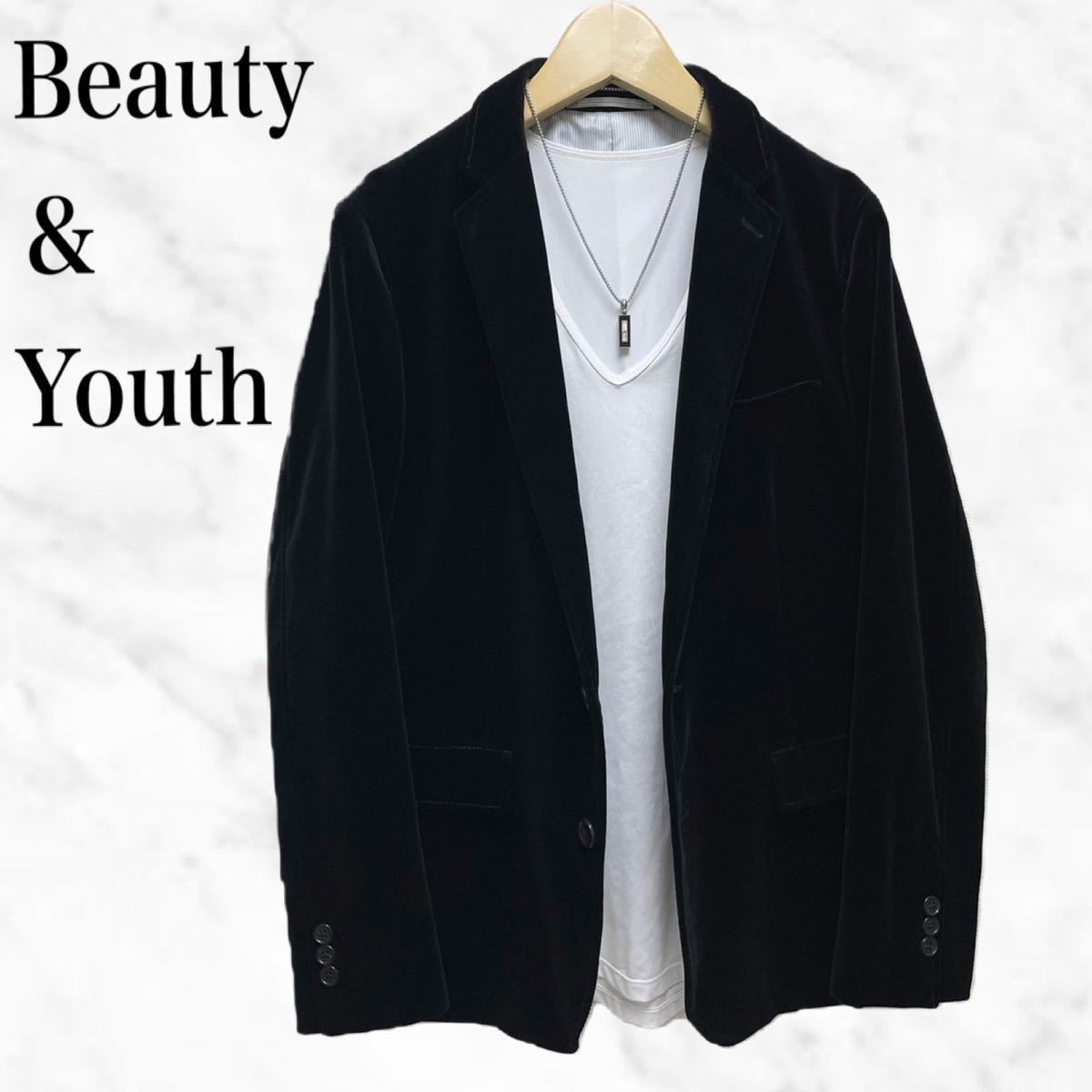 ⁄ BEAUTY&YOUTH UNITED 秋 冬 ベロア素材 BEAUTY&YOUTH テーラード 