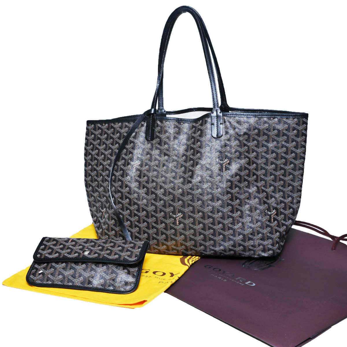 超美品】GOYARD ゴヤール トートバック サンルイ PM ブラック トート 