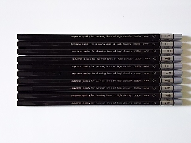 鉛筆】ぺんてる Pentel BLACK POLYMER 999 α ブラックポリマー 10本 HB  