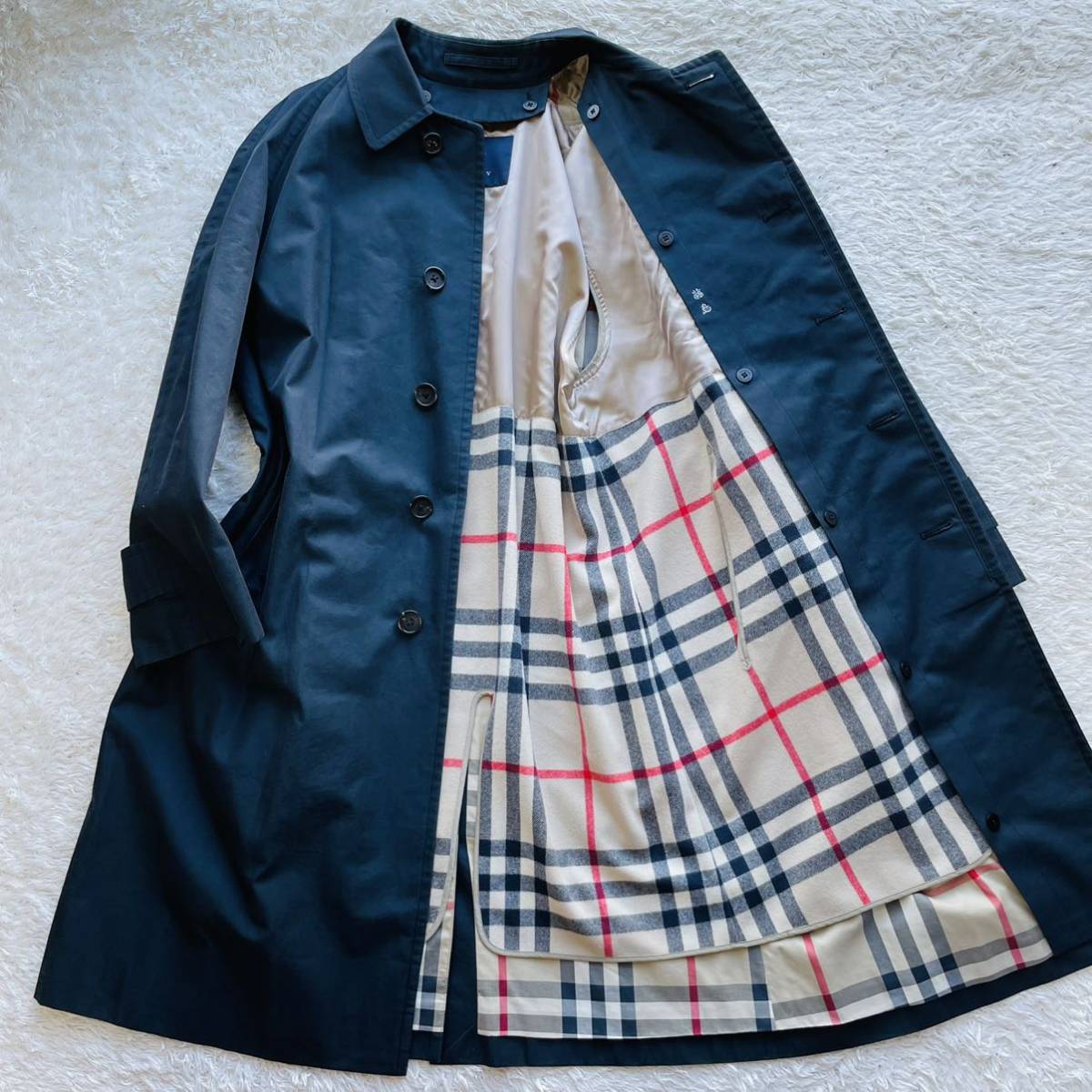 バーバリーロンドン BURBERRY LONDON ウールカシミヤ ノバチェック使い 