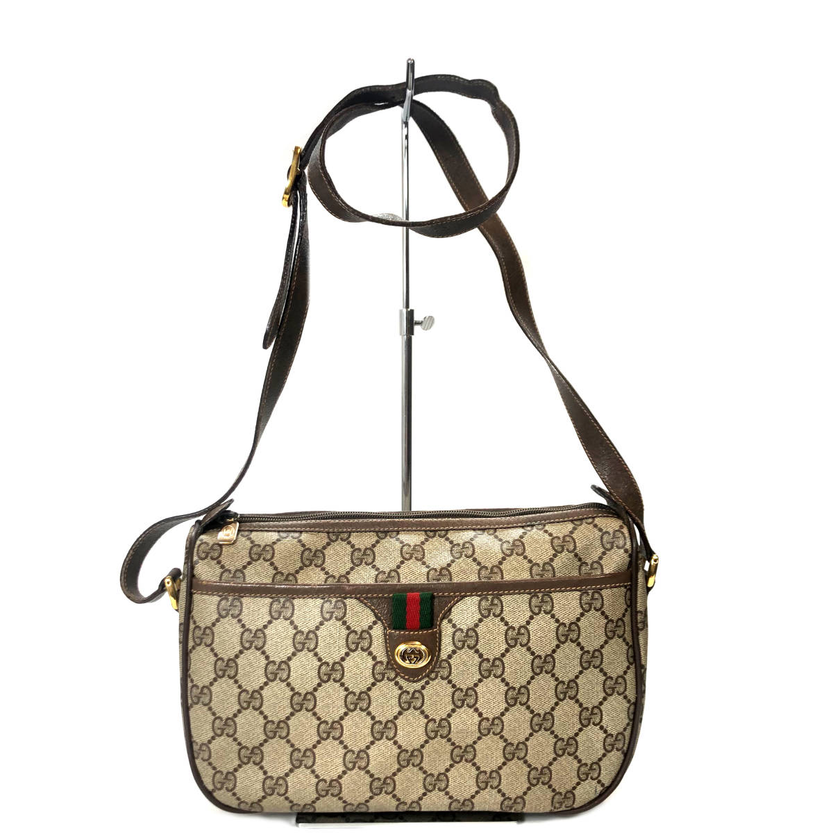 【定番人気，豊富な】 GUCCI グッチ オールドグッチ GG柄 ショルダーバッグ PVC/レザー ブラウン 89.02.077(オールドグッチ)｜売買されたオークション情報、yahooの商品情報をアーカイブ公開 - オークファン かばん、バッグ