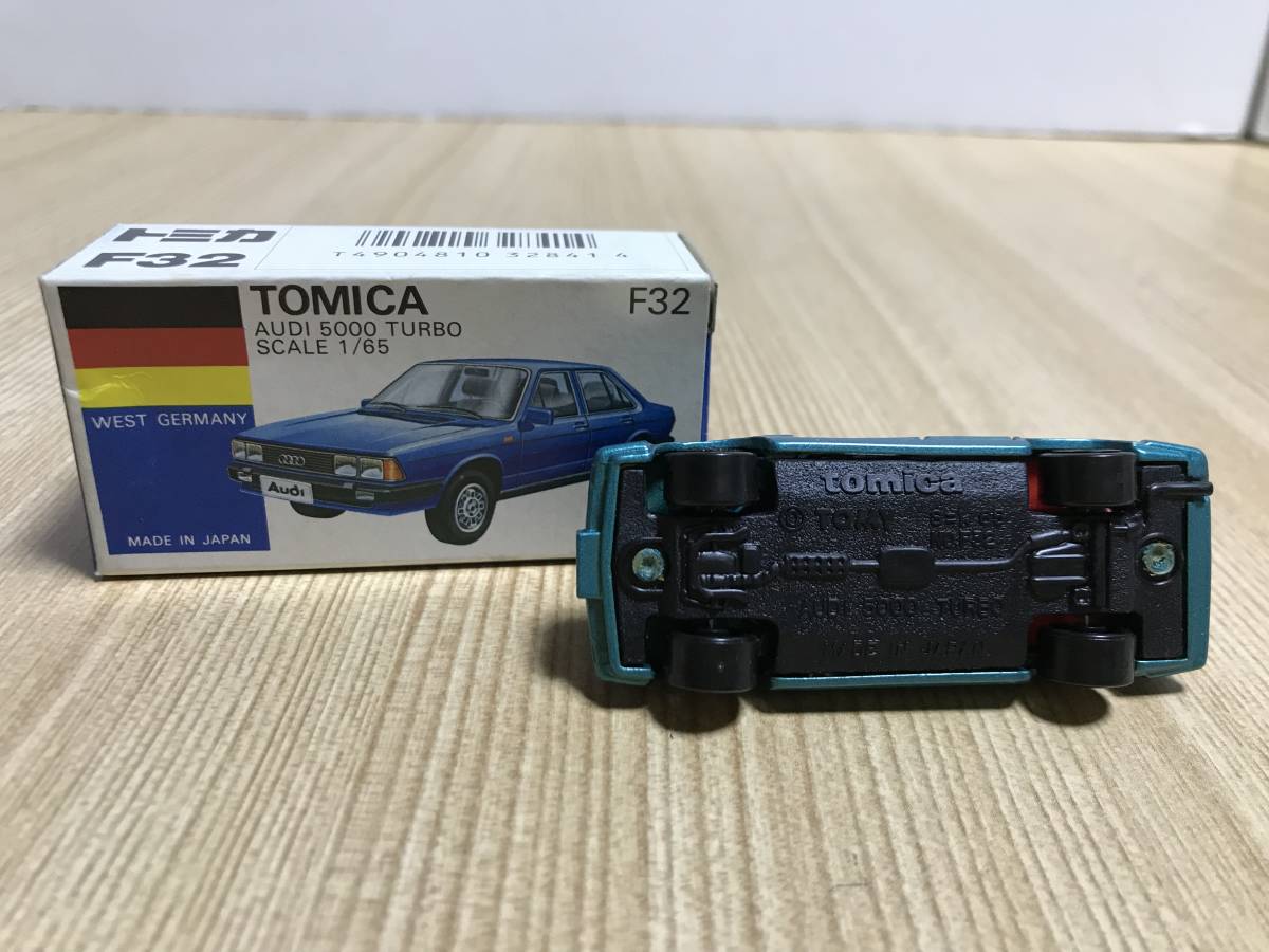 トミカ青箱 外国車シリーズ F32 アウディ5000ターボ トミカ 日本製 青