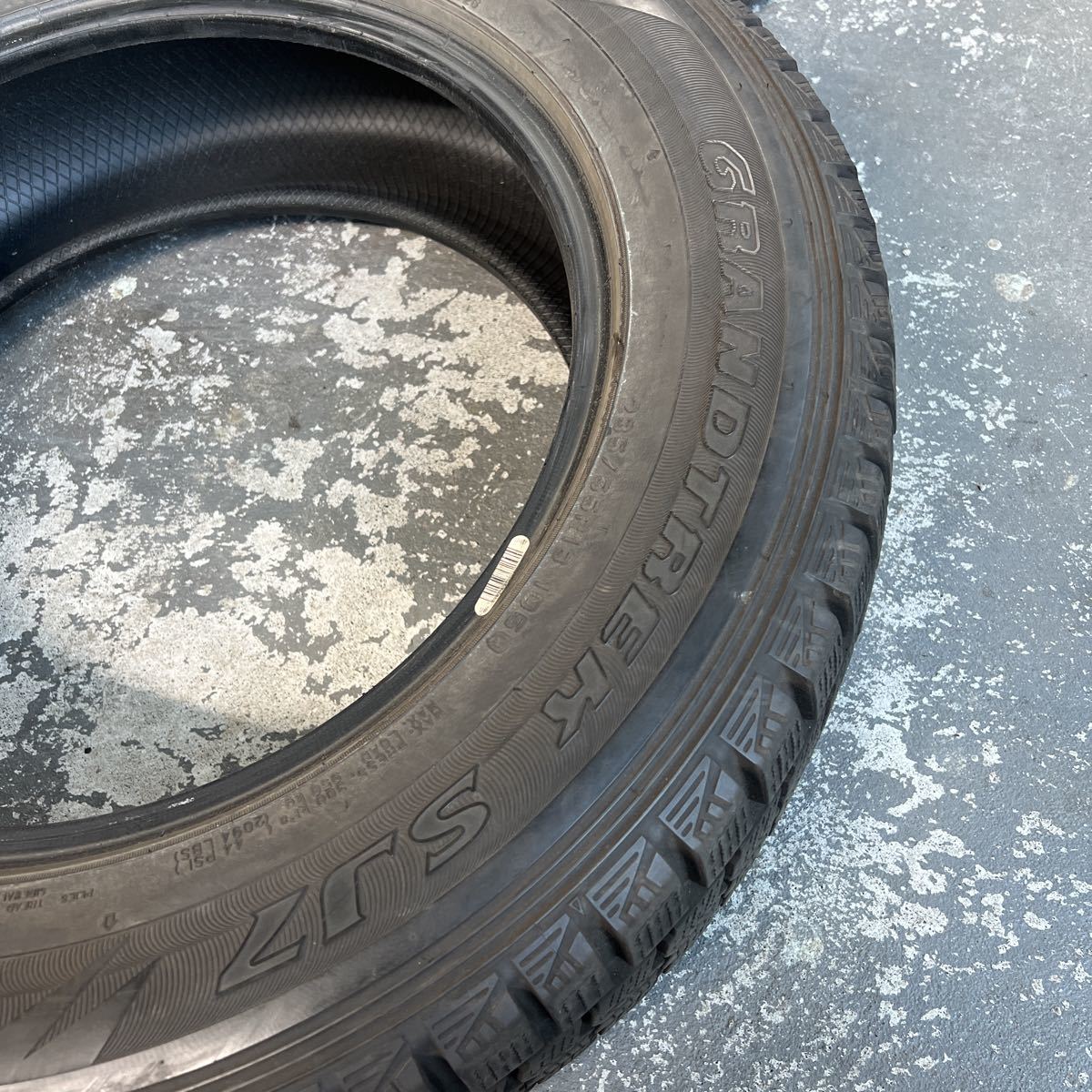 ダンロップ　DUNLOP K232 3.75-8 絶版レアタイヤ ダンロップグラントレックスタッドレスタイヤ 235/65R18 中古超バリ山4