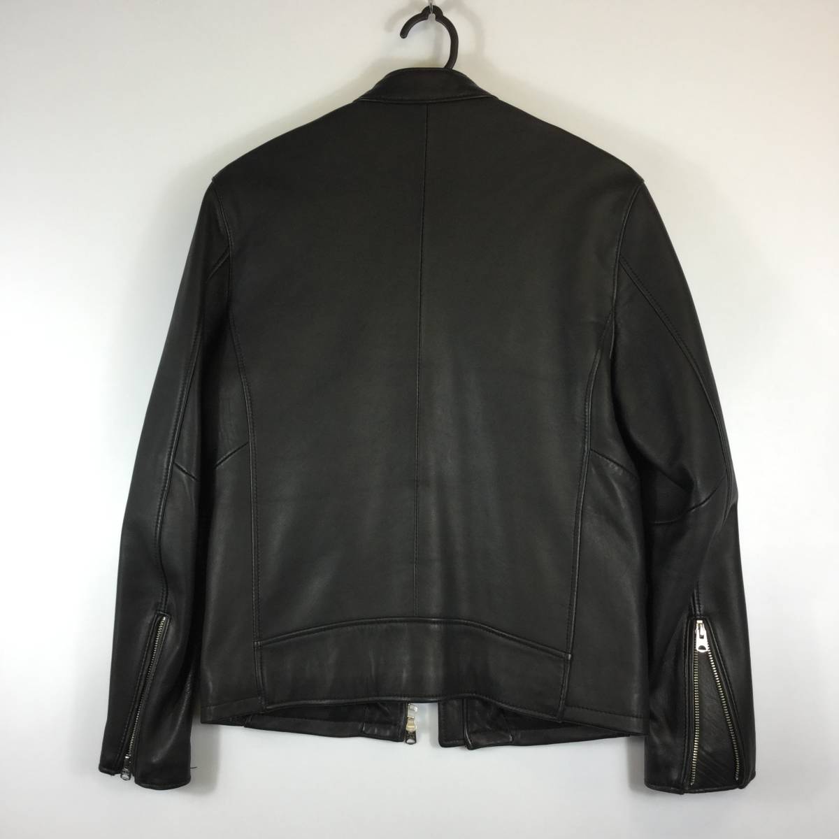 メンズビギ コレクティブ シングルライダース 羊革 レザージャケット