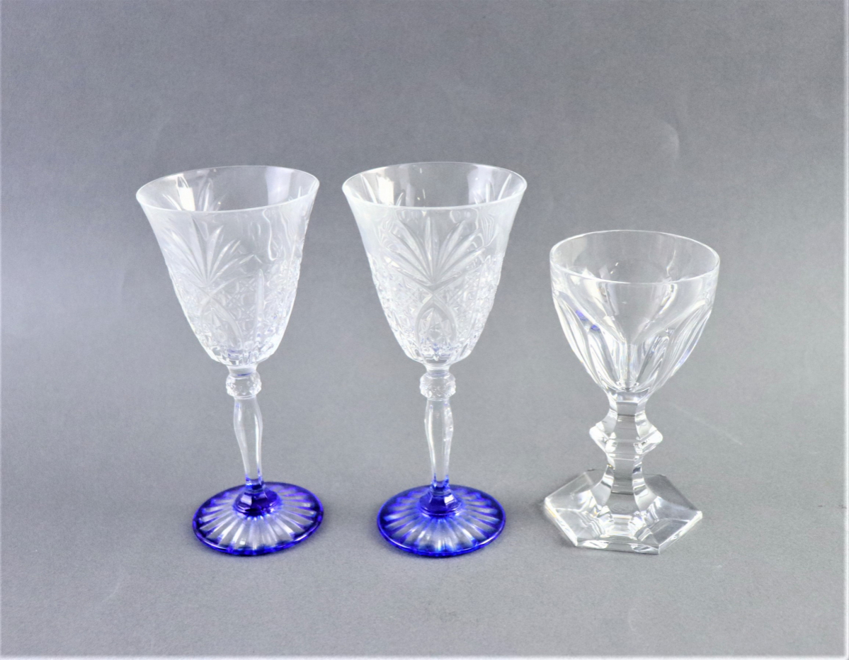 工芸ガラス まとめ 切子 色被せ切子 ワイン ロックグラス Czech Republic / Baccarat 等 西洋美術 硝子 glass ガラス 020FCFE36_8