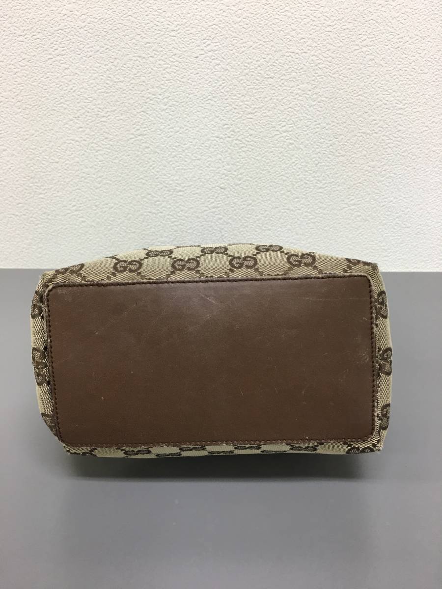 GUCCI グッチ GG柄 トートバッグ ブラウン GUCCI トートバッグ GG柄 ■美品■ GGキャンバス×レザー A4収納