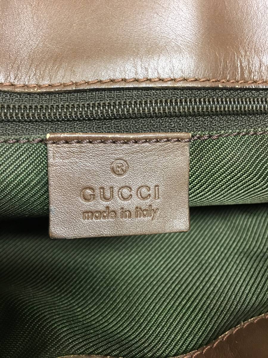GUCCI グッチ GG柄 トートバッグ ブラウン GUCCI トートバッグ GG柄 ■美品■ GGキャンバス×レザー A4収納
