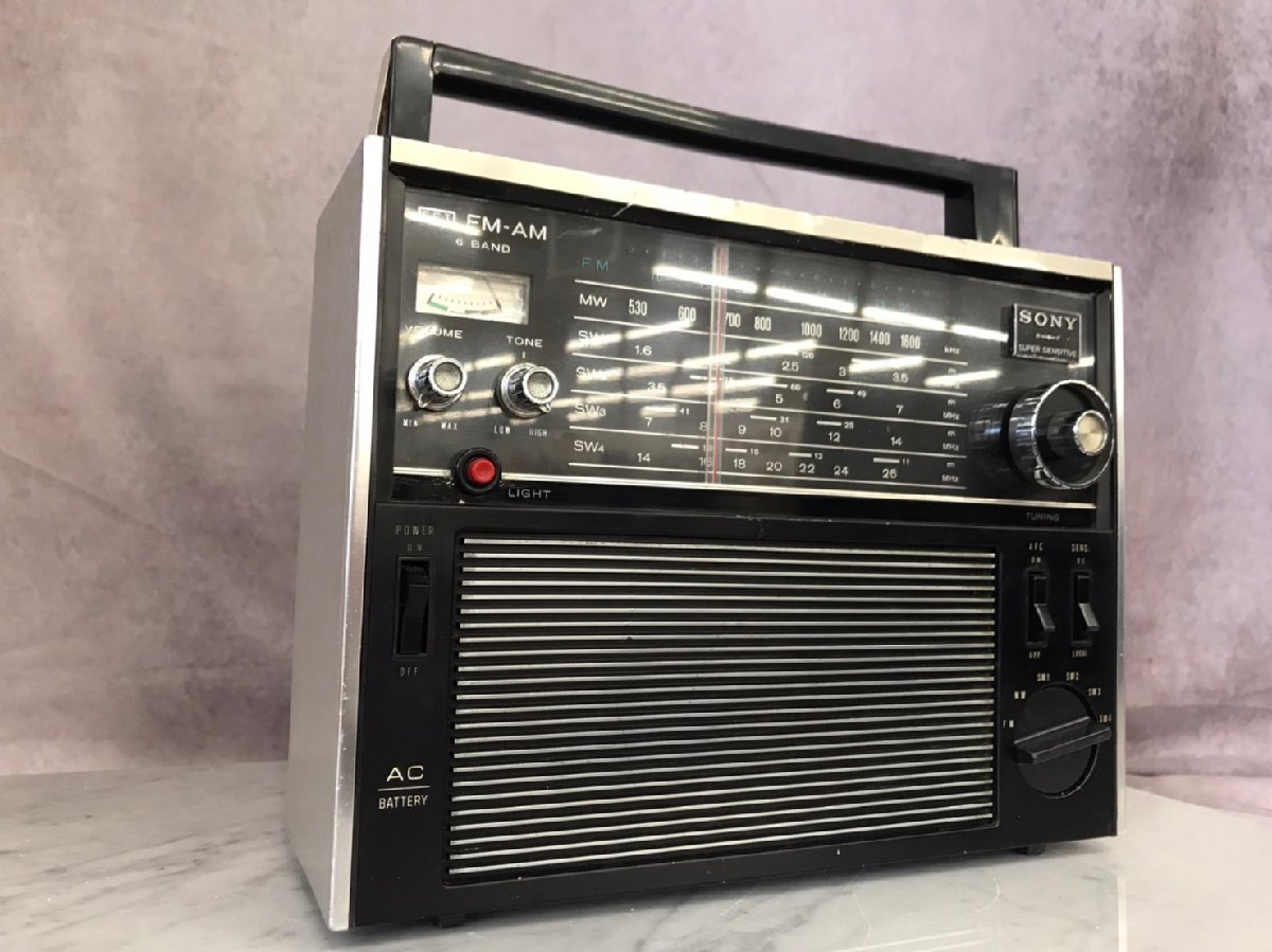 □t1060 現状品☆SONY ソニー TFM-2000F ラジオ 6バンド BCLラジオ