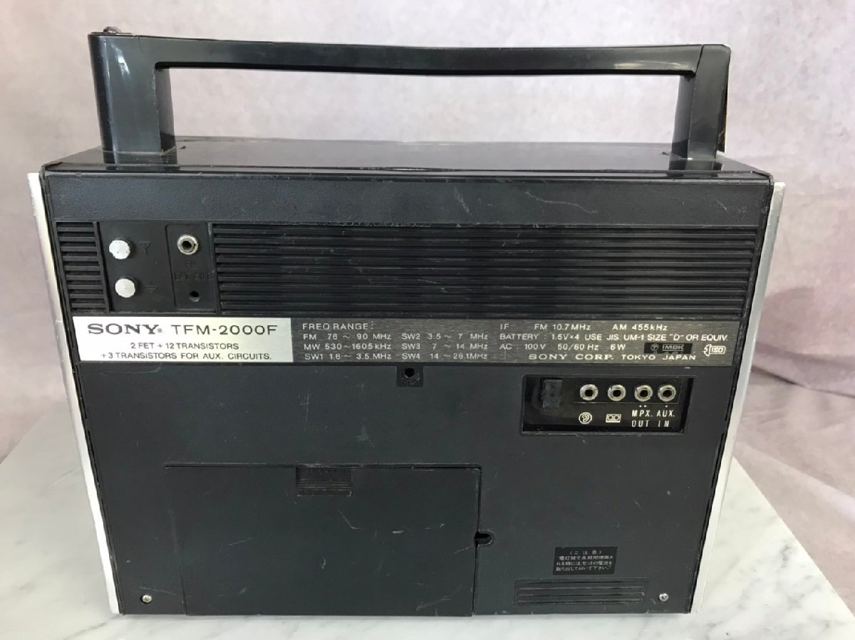 □t1060 現状品☆SONY ソニー TFM-2000F ラジオ 6バンド BCLラジオ