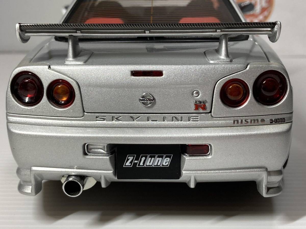 スカイライン 1&frasl;18 オートアート R34 GT-R ミニカー 箱無し ニッサン 美品 箱無 AUTOart ジャンク 1円〜 1円～ カルソニック XANAVI