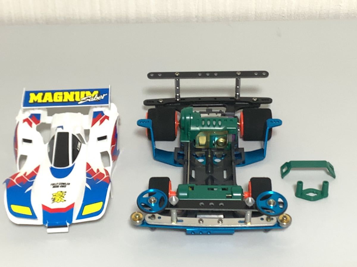 1円スタート タミヤミニ四駆 マグナムセイバー 完成品 モーター ミニ四 