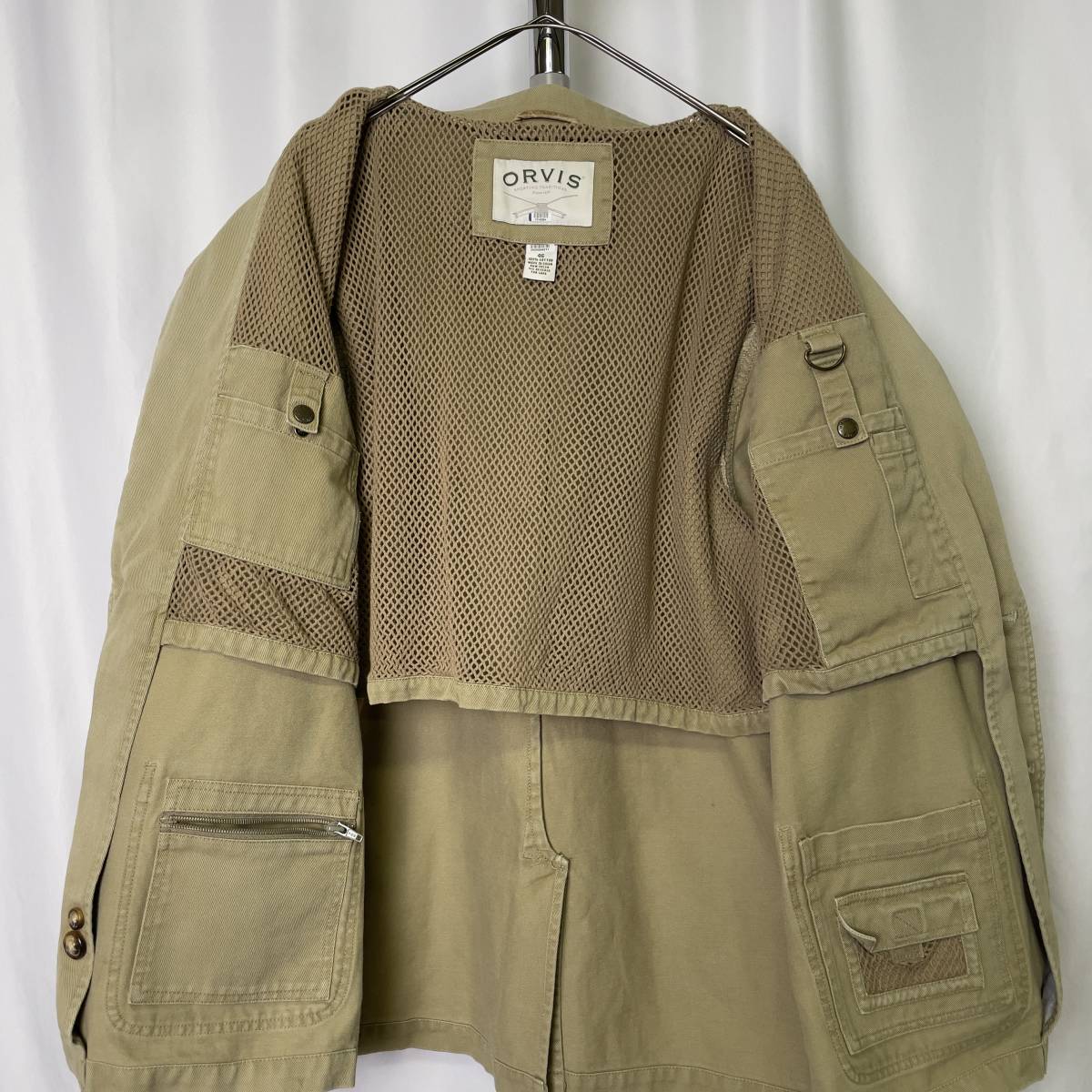 90s ORVIS レザー エルボーパッチ コットン ハンティング テーラード 