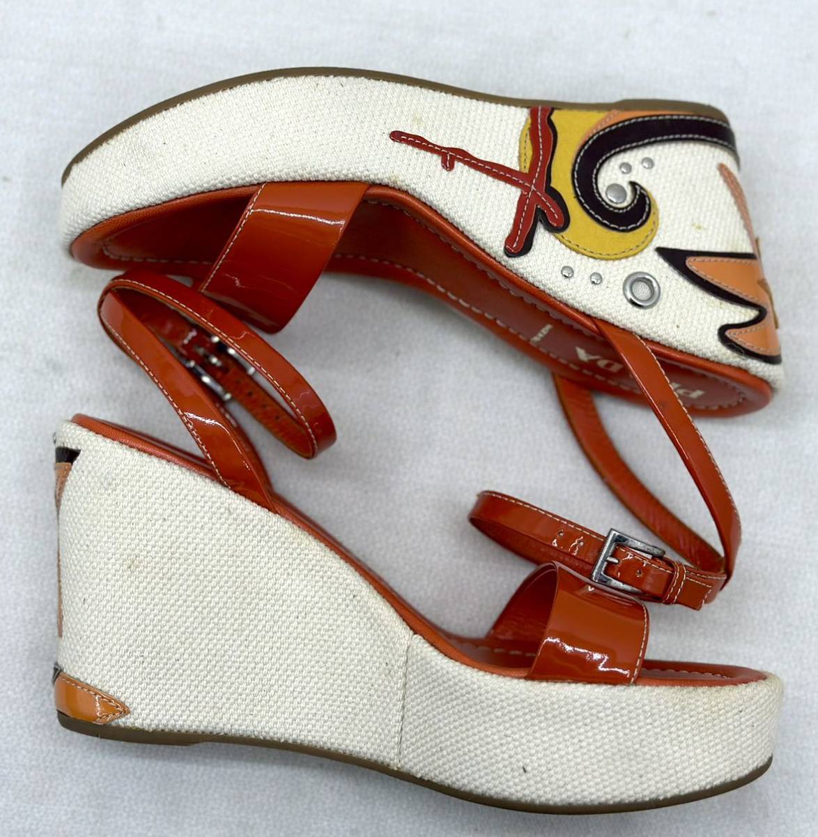 PRADA プラダ レディース サンダル 36 23cm ウェッジソール サンダル