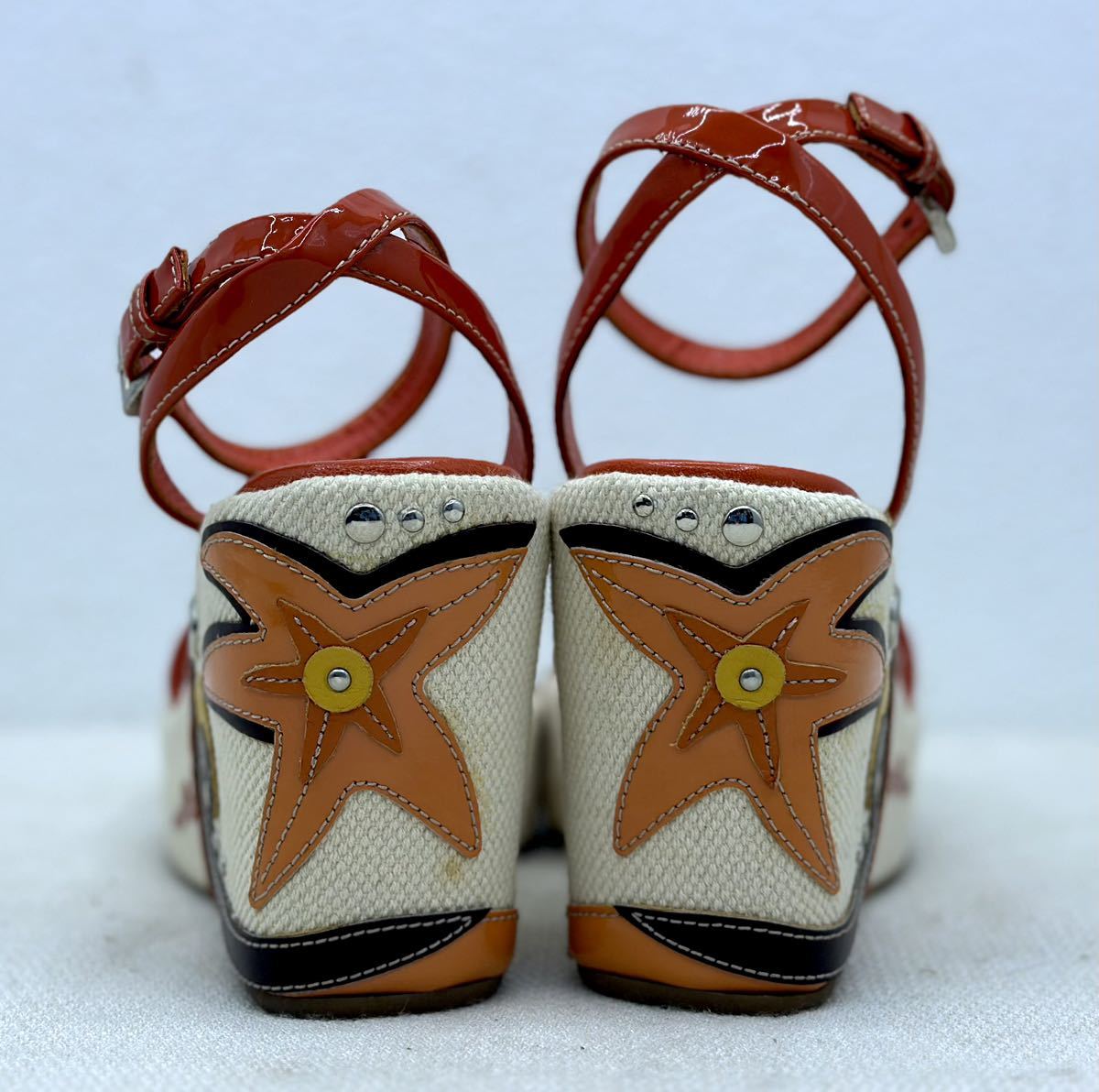 PRADA サンダル　36(22.5〜23cm) PRADA プラダ レディース サンダル 36 23cm ウェッジソール サンダル