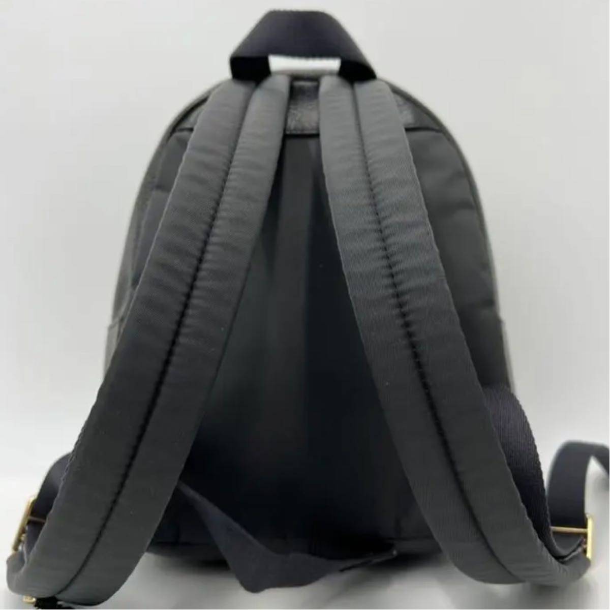 コーチ COACH 1円 F38263 ■美品■ COACH（リュック⁄バックパック）の 1円【美品】COACH コーチ リュックサック ミニ バックパック レザー シボ革 ブラック 黒 ゴールド金具 背負い掛け 28995 メンズ レディース