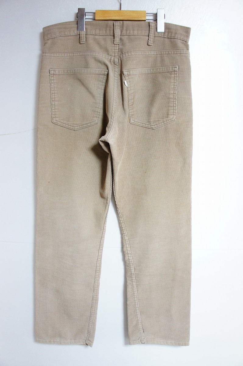 美品 80s Levi's 519 USA製 コーデュロイ 茶 W33 L32 古着 80年代