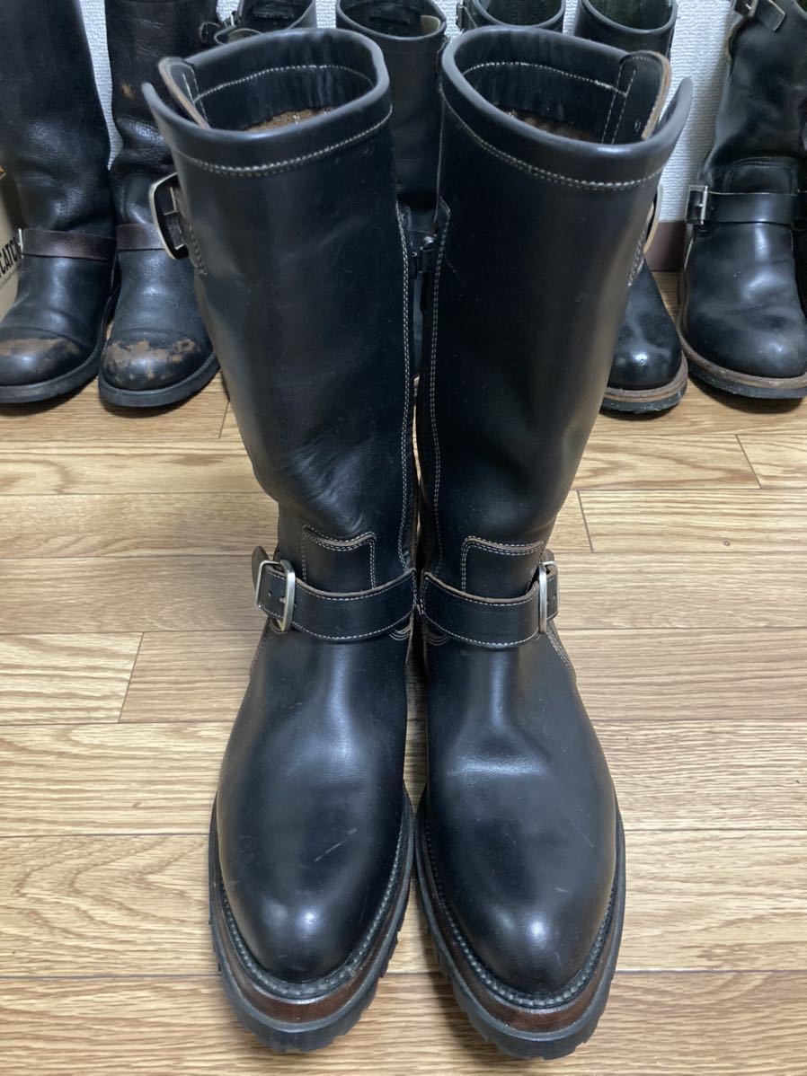 IZREEL エンジニア　ブーツ　本革　極厚　茶芯　日本製　27 黒　イズリール　43 made in japan non steel toe