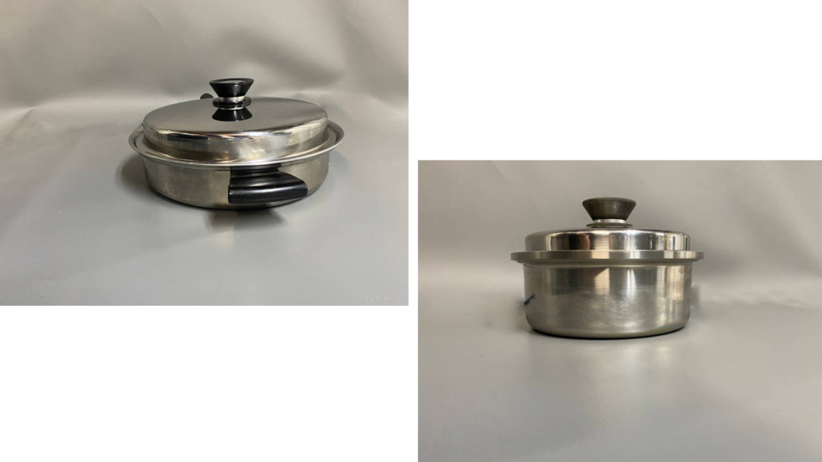 AmwayQueen/アムウェイクイーン/ STAINLESS STEEL/ステンレス/片手鍋/約直径20cm /約直径27cm アムウェイ Amway AmwayQueen -アムウェイ鍋(調理器具)の中古品 Qt キッチン&frasl;食器