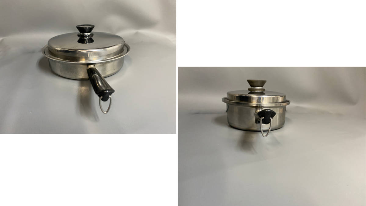 AmwayQueen/アムウェイクイーン/ STAINLESS STEEL/ステンレス/片手鍋/約直径20cm /約直径27cm アムウェイ Amway AmwayQueen -アムウェイ鍋(調理器具)の中古品 Qt キッチン&frasl;食器