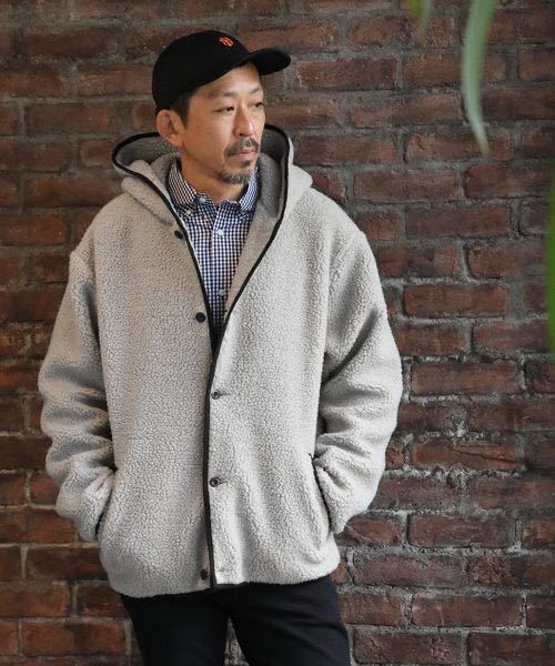 【定価14,300円】ビッグシルエット ボアパーカー ライトアウター S The DUFFER of ST.GEORGE BOA HOODED JK：ビッグシルエット オ－バー