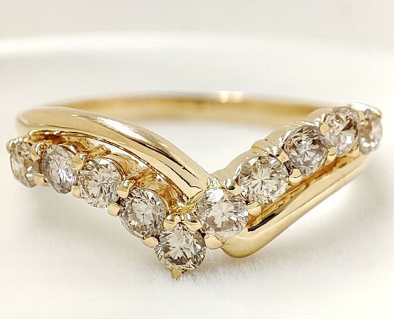 Y8568★天然ダイヤモンド 0.50ct★K18 リング 11.5号 約2.4g★仕上済