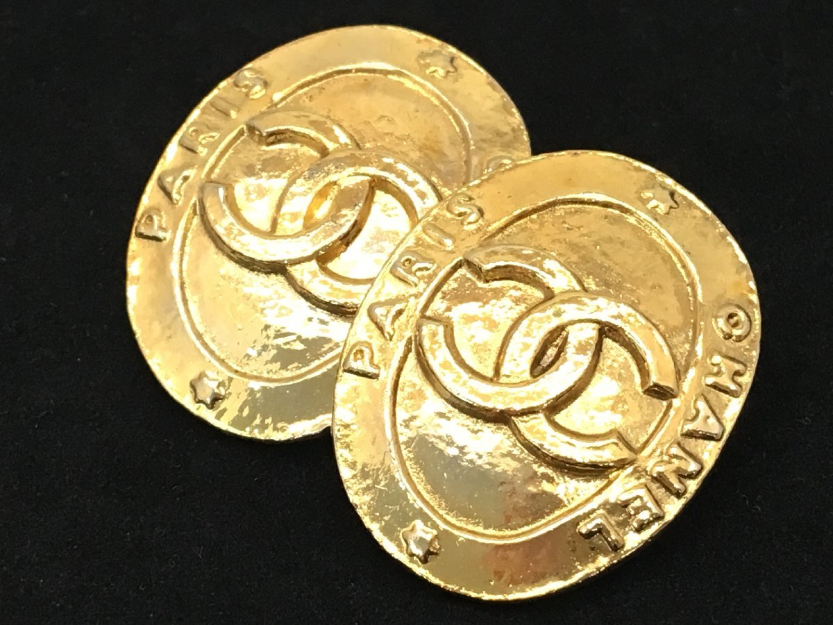 CHANEL 28 ココマーク ロゴ イヤリング ヴィンテージ ゴールド アクセサリー 中古【sr1104077】