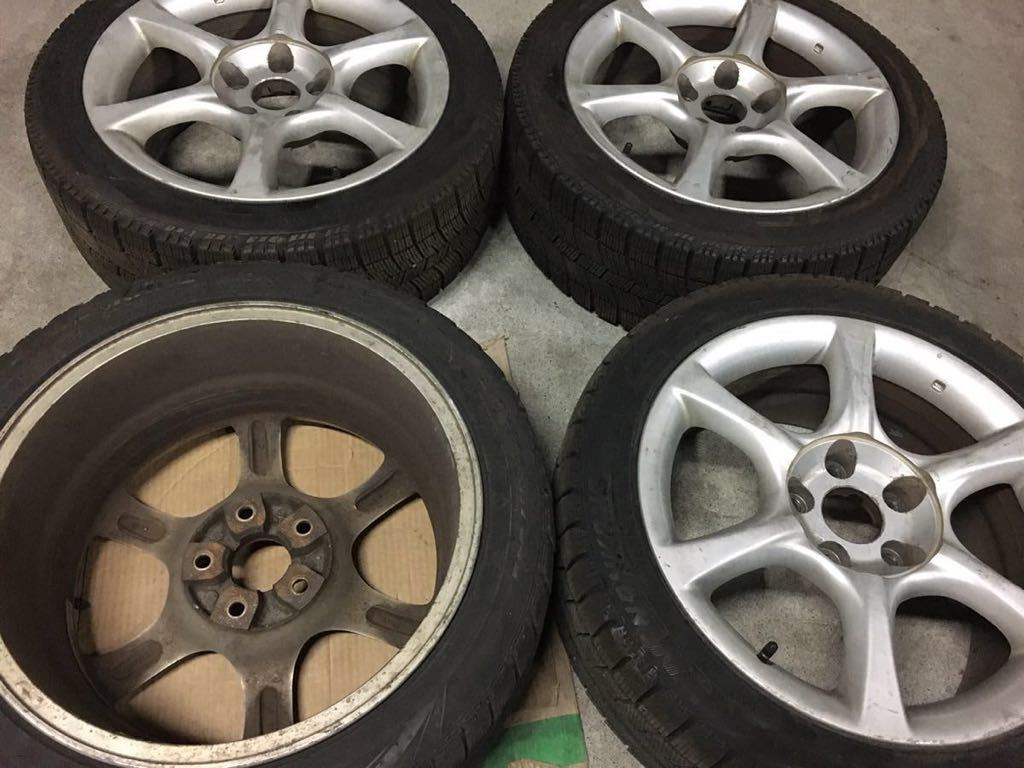 ★スカイライン　７．５J+40　シルビア　ローレル　スタッドレス　ナンカンICE AW-1　225 45 17 ナンカンWS-1