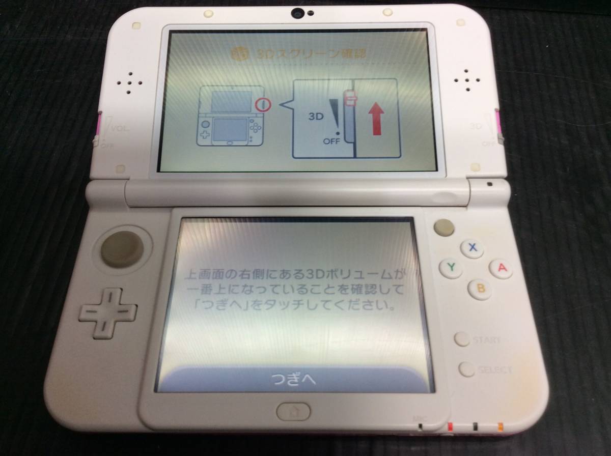 1円スタート Newニンテンドー3DS LL ピンク×ホワイト 3DSソフト 5本  