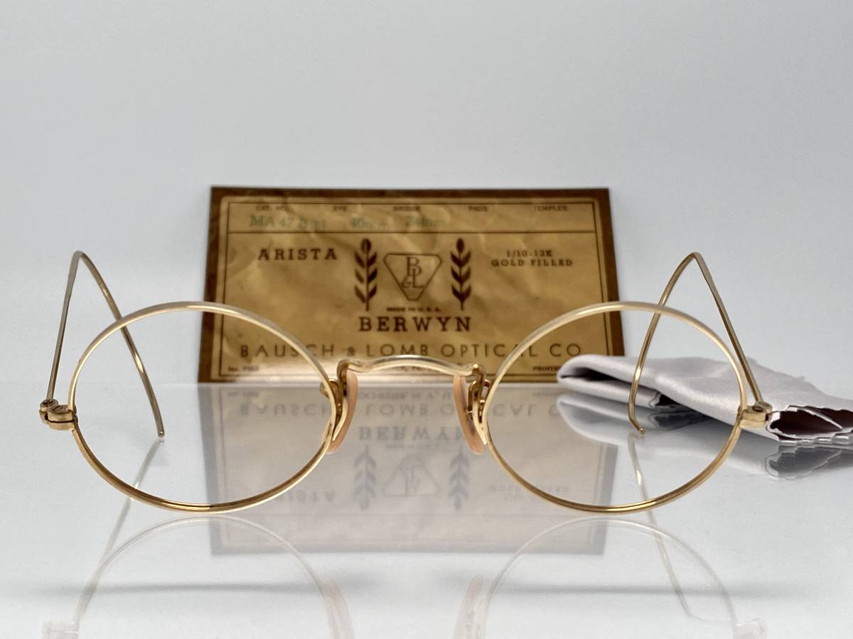 デッドストック☆B&Lボシュロム ARISTA BERWYN FRAME 1/10 12K GF 金 