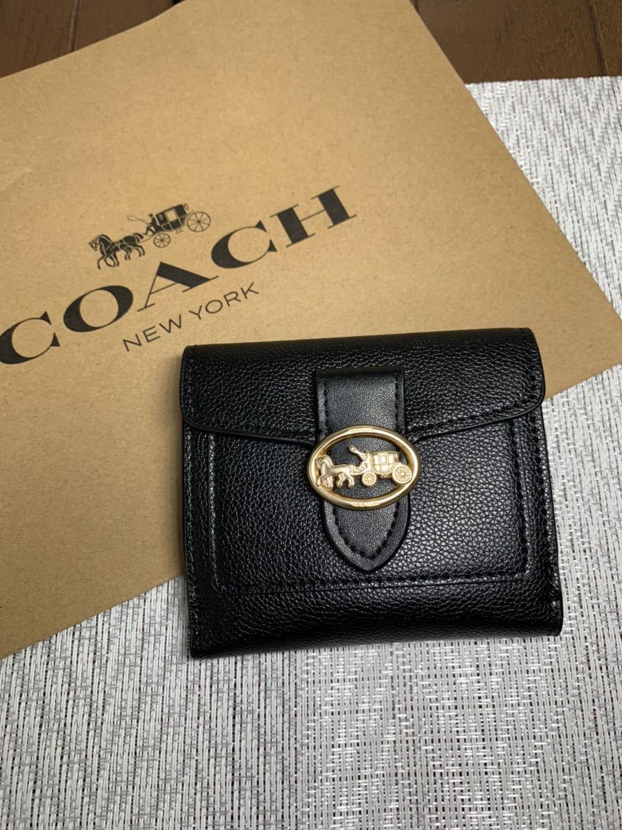 コーチ 二つ折り財布 シグネチャー ジョージア 仰々しく ミニ財布 