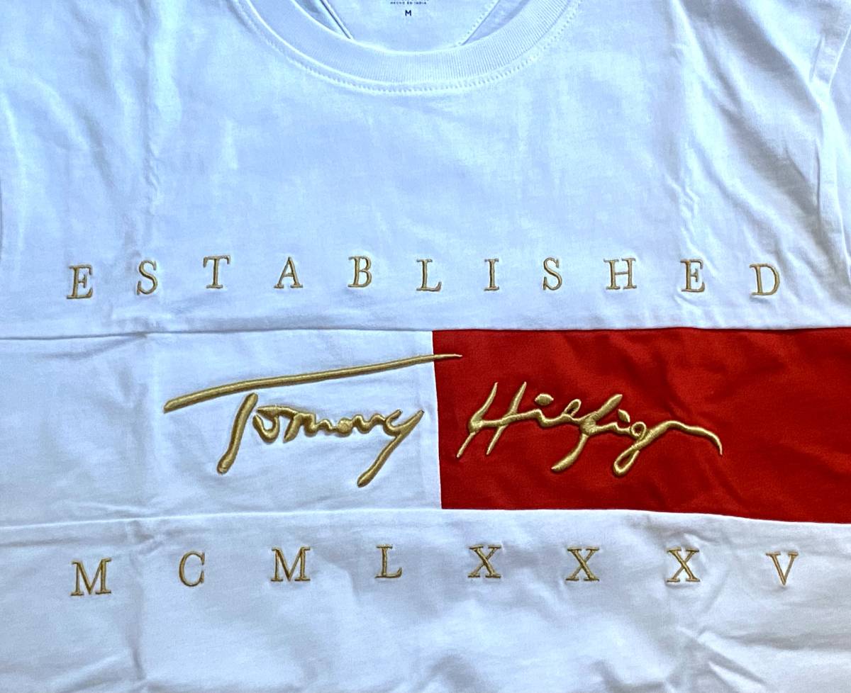  TOMMY HILFIGER トミーヒルフィガー ロゴ刺繍Tシャツ ホワイト XXL アメリカ直営店購入(半袖Tシャツ)｜売買されたオークション情報、yahooの商品情報をアーカイブ公開 - オークファン 男性用