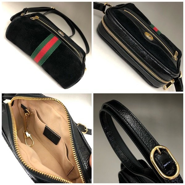超美品 GUCCI グッチ オフィディア スエード ショルダーバッグ 517350 