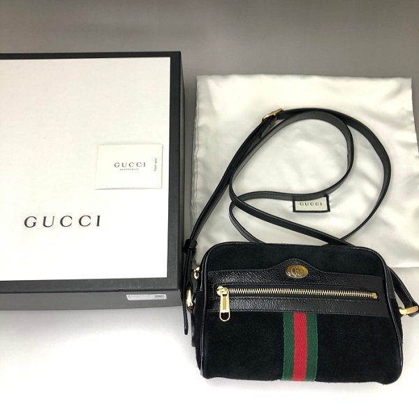 超美品 GUCCI グッチ オフィディア スエード ショルダーバッグ 517350 